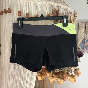 Nike Women's Black and Gray Running Shorts